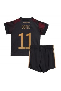 Fotbalové Dres Německo Mario Gotze #11 Dětské Venkovní Oblečení MS 2022 Krátký Rukáv (+ trenýrky)